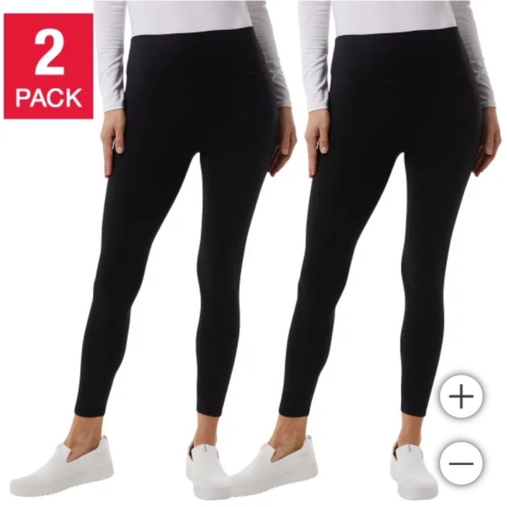 32 Degrees Everyday Legging Two (2) Pack Black Small